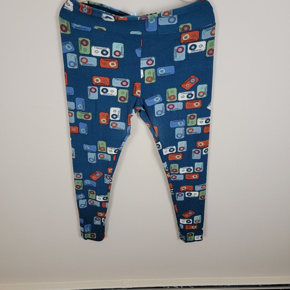 LuLaRoe Buttery Soft Cassette Tape Leggings - Tall & Curvy